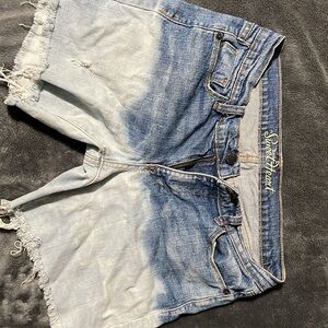 Silver Jeans Blue Jean Shorts with Distressed Raw-Edge Hem